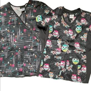 Set of 2 nurses tops/scrubs